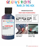 paint code location sticker for Chrysler Sebring Prism Blue Code: B59 Car Touch Up Paint