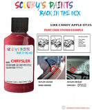 paint code location sticker for Chrysler Caravan Like Candy Apple Code: Dt3522 Car Touch Up Paint