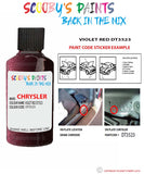 paint code location sticker for Chrysler Voyager Violet Red Code: Dt3523 Car Touch Up Paint