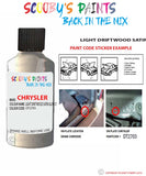 paint code location sticker for Chrysler Plymouth Light Driftwood Satin Glow Code: Dt2703 Car Touch Up Paint