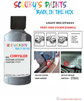 paint code location sticker for Chrysler Plymouth Light Iris Code: Dt8945 Car Touch Up Paint