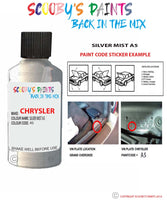 paint code location sticker for Chrysler Avenger Silver Mist Code: A5 Car Touch Up Paint