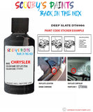 paint code location sticker for Chrysler Caravan Deep Slate Code: Dt8986 Car Touch Up Paint