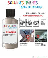 paint code location sticker for Chrysler Avenger Moonshine Code: Ac11225 Car Touch Up Paint