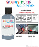 paint code location sticker for Chrysler Caravan Pale Iris Code: Scp Car Touch Up Paint
