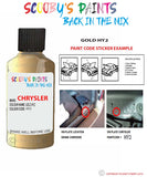 paint code location sticker for Chrysler Plymouth Gold Code: Hy2 Car Touch Up Paint