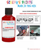 paint code location sticker for Chrysler Avenger High Performance Red Code: Zr3 Car Touch Up Paint