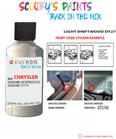 paint code location sticker for Chrysler Caravan Light Driftwood Code: Dt2709 Car Touch Up Paint