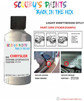 paint code location sticker for Chrysler Voyager Light Driftwood Code: Dt2709 Car Touch Up Paint