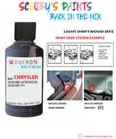 paint code location sticker for Chrysler Voyager Light Driftwood Code: Mfe Car Touch Up Paint