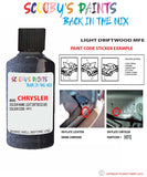 paint code location sticker for Chrysler Caravan Light Driftwood Code: Mfe Car Touch Up Paint