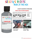 paint code location sticker for Chrysler Voyager Light Quartz Sterling Silver Code: Ha2 Car Touch Up Paint