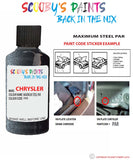 paint code location sticker for Chrysler Caravan Maximum Steel Code: Par Car Touch Up Paint