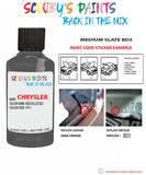 paint code location sticker for Chrysler Intrepid Medium Slate Code: Bd5 Car Touch Up Paint