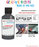 paint code location sticker for Chrysler Pt Cruiser Medium Slate Code: Xdh Car Touch Up Paint