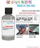 paint code location sticker for Chrysler Caliber Pastel Slate Grey Code: Bda Car Touch Up Paint