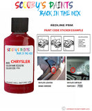 paint code location sticker for Chrysler Caliber Redline Code: Prm Car Touch Up Paint