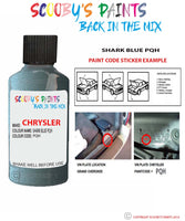 paint code location sticker for Chrysler Sebring Shark Blue Code: Pqh Car Touch Up Paint
