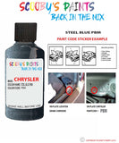 paint code location sticker for Chrysler 300 Series Steel Blue Code: Pbm Car Touch Up Paint