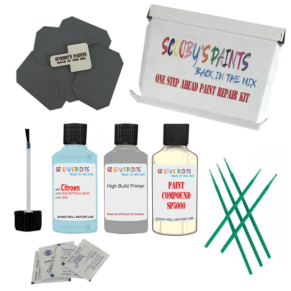CITROEN BLEU BOTTICELLI Paint Code KGX Touch Up Paint Repair Detailing Kit