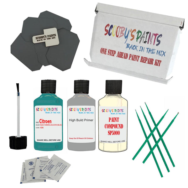 CITROEN BLEU HAWAI/LAGOON Paint Code KBK Touch Up Paint Repair Detailing Kit