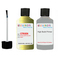 citroen c3 bitter lemon code m0b7 touch up Paint With primer undercoat anti rust scratches stone chip paint