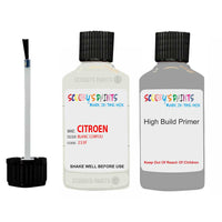 citroen c35 van blanc corfou code 233f touch up Paint With primer undercoat anti rust scratches stone chip paint