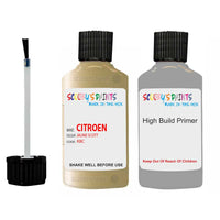 citroen c3 jaune scott code kbc touch up Paint With primer undercoat anti rust scratches stone chip paint