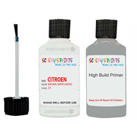 citroen c3 natural white code z3 touch up Paint With primer undercoat anti rust scratches stone chip paint
