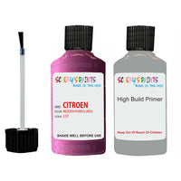 citroen c1 reddish purple code est touch up Paint With primer undercoat anti rust scratches stone chip paint