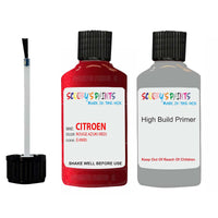 citroen c4 rouge azuki code e4m0 touch up Paint With primer undercoat anti rust scratches stone chip paint