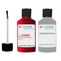 citroen c4 rouge babylone code p9 touch up Paint With primer undercoat anti rust scratches stone chip paint
