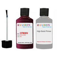 citroen ax rouge cerise code ekl touch up Paint With primer undercoat anti rust scratches stone chip paint