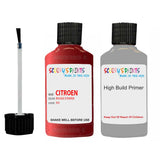 citroen c3 rouge denfer code x4 touch up Paint With primer undercoat anti rust scratches stone chip paint
