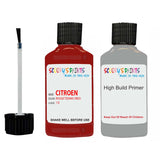 citroen nemo rouge tiziano code 1x touch up Paint With primer undercoat anti rust scratches stone chip paint
