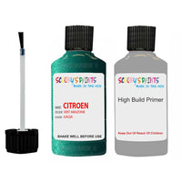 citroen zx vert amazonie code 6aqa touch up Paint With primer undercoat anti rust scratches stone chip paint