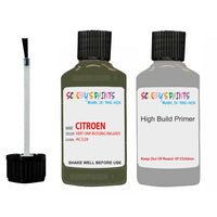 citroen c3 vert onf bussing ral6003 code ac528 touch up Paint With primer undercoat anti rust scratches stone chip paint