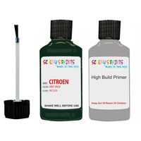 citroen c1 vert sncb code ac526 touch up Paint With primer undercoat anti rust scratches stone chip paint