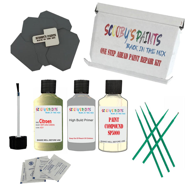 CITROEN VERT LENZ Paint Code KSY Touch Up Paint Repair Detailing Kit