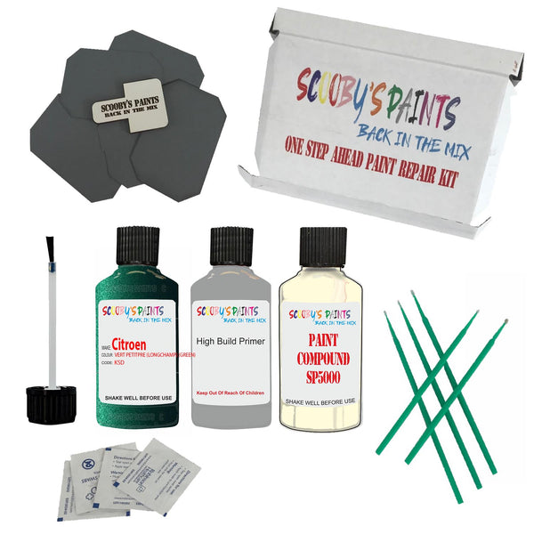 CITROEN VERT PETITPRE (LONGCHAMP) Paint Code KSD Touch Up Paint Repair Detailing Kit
