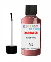 Paint For Daihatsu Sirion Medium Coral R43 Touch Up Scratch Repair Paint