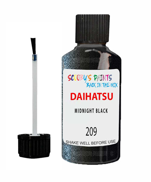 Paint For Daihatsu Sirion Midnight Black 209 Touch Up Scratch Repair Paint