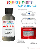 Paint For Acura Mdx Dark Silver Sage Code G525M-4 Touch Up Scratch Stone Chip Repair