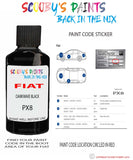 Paint For Fiat/Lancia Scudo Van Darkwave Black Code Px8 Car Touch Up Paint