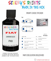 Paint For Fiat/Lancia Ducato Van Nero Code Px8 Car Touch Up Paint