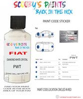 Paint For Fiat/Lancia 500 Diamond White Crystal Code Pwt Car Touch Up Paint