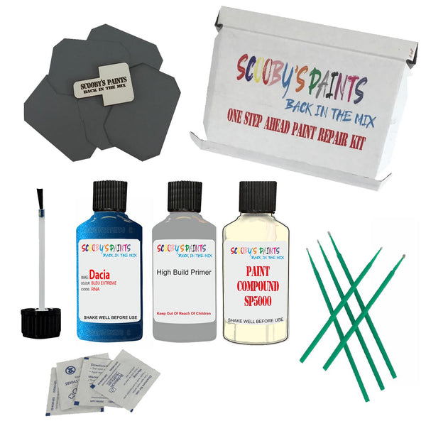 DACIA BLEU EXTREME Paint Code RNA Touch Up Paint Repair Detailing Kit