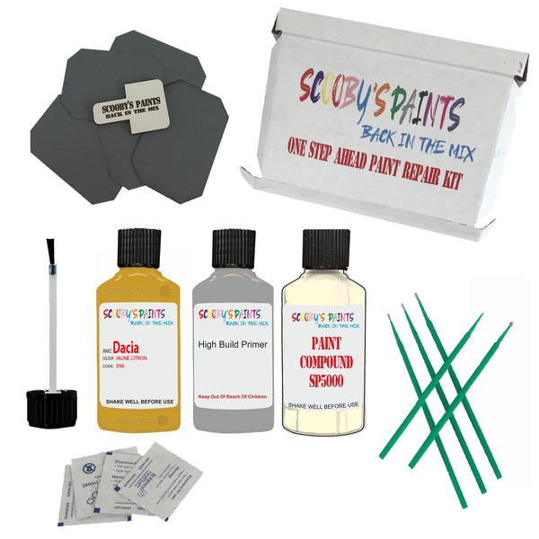 DACIA JAUNE CITRON Paint Code 396 Touch Up Paint Repair Detailing Kit