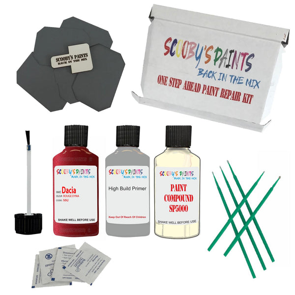 DACIA ROUGE DYNA Paint Code NNJ Touch Up Paint Repair Detailing Kit