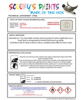 land rover range rover sport alaska white colour data instructions ncl 909 touch up Paint